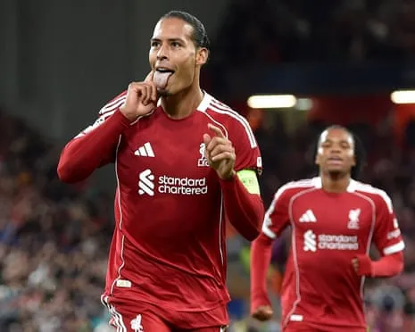 Liverpool’s captain heads late decisive goal in clash with Spanish giants
